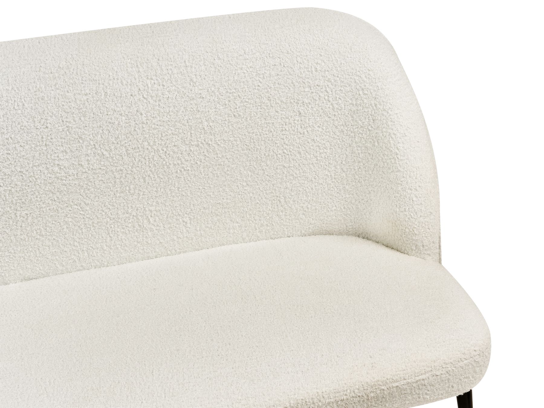 2 Seater Boucle Kitchen Sofa Light Beige OSBY