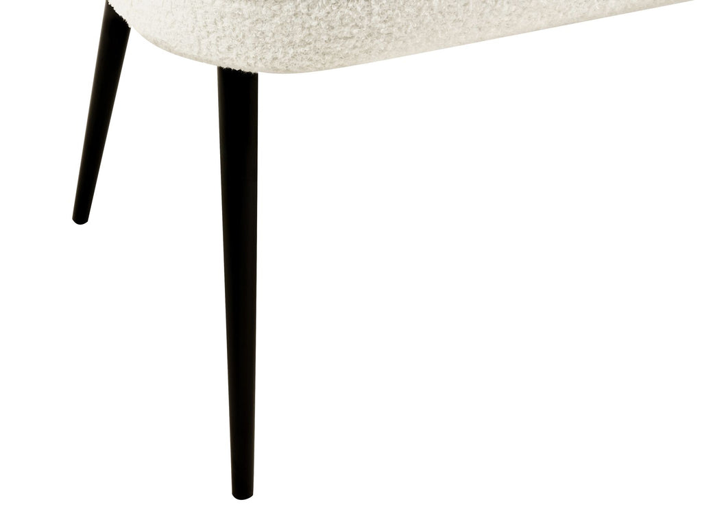 2 Seater Boucle Kitchen Sofa Light Beige OSBY