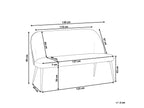 2 Seater Boucle Kitchen Sofa Light Beige OSBY