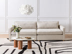 3 Seater Fabric Sofa Beige VINSTRA