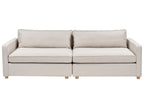 3 Seater Fabric Sofa Beige VINSTRA