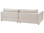3 Seater Fabric Sofa Beige VINSTRA