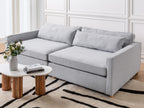 3 Seater Fabric Sofa Grey VINSTRA
