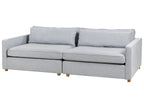 3 Seater Fabric Sofa Grey VINSTRA