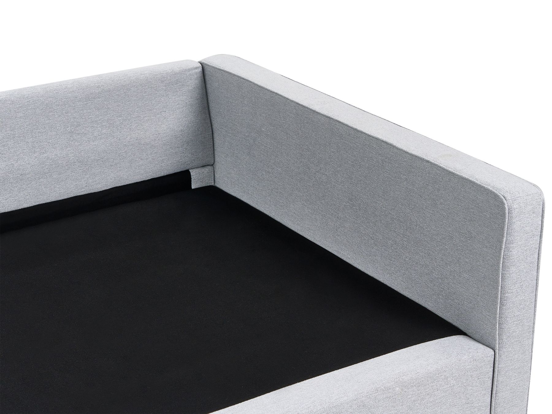 3 Seater Fabric Sofa Grey VINSTRA