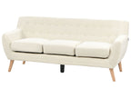 3 Seater Fabric Sofa Light Beige MOTALA
