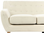 3 Seater Fabric Sofa Light Beige MOTALA