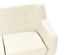 3 Seater Fabric Sofa Light Beige MOTALA