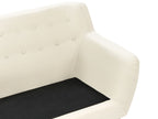 3 Seater Fabric Sofa Light Beige MOTALA
