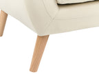 3 Seater Fabric Sofa Light Beige MOTALA
