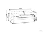 3 Seater Fabric Sofa Light Beige MOTALA