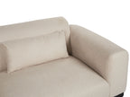 2 Seater Faux Linen Sofa Beige MALMOS