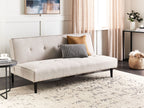 Sofa Bed VISBY Fabric Light Beige 3 Seater