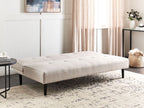 Sofa Bed VISBY Fabric Light Beige 3 Seater