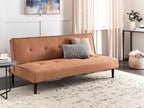 Sofa Bed VISBY Fabric Golden Brown 3 Seater