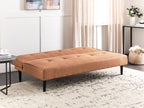 Sofa Bed VISBY Fabric Golden Brown 3 Seater