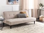 Sofa Bed VISBY Fabric Beige 3 Seater