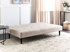 Sofa Bed VISBY Fabric Beige 3 Seater