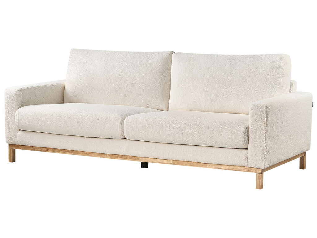3 Seater Sofa White Boucle SIGGARD