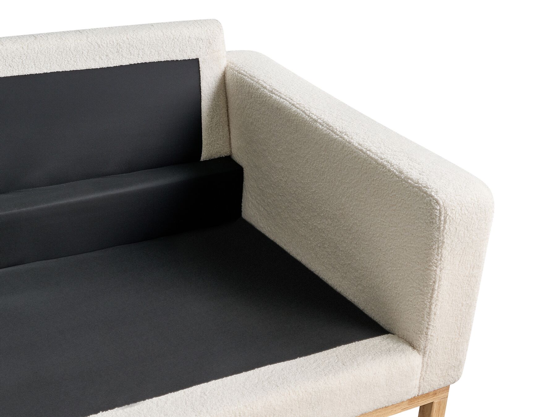 3 Seater Sofa White Boucle SIGGARD