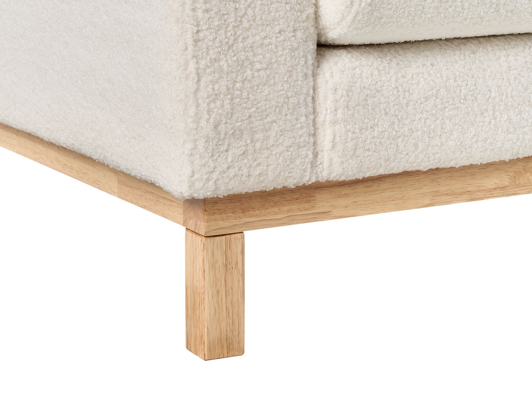 3 Seater Sofa White Boucle SIGGARD