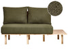 2 Seater Boucle Sofa with Table Dark Green