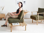 2 Seater Boucle Sofa with Table Dark Green SALO