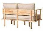 2 Seater Fabric Sofa Beige ASKER