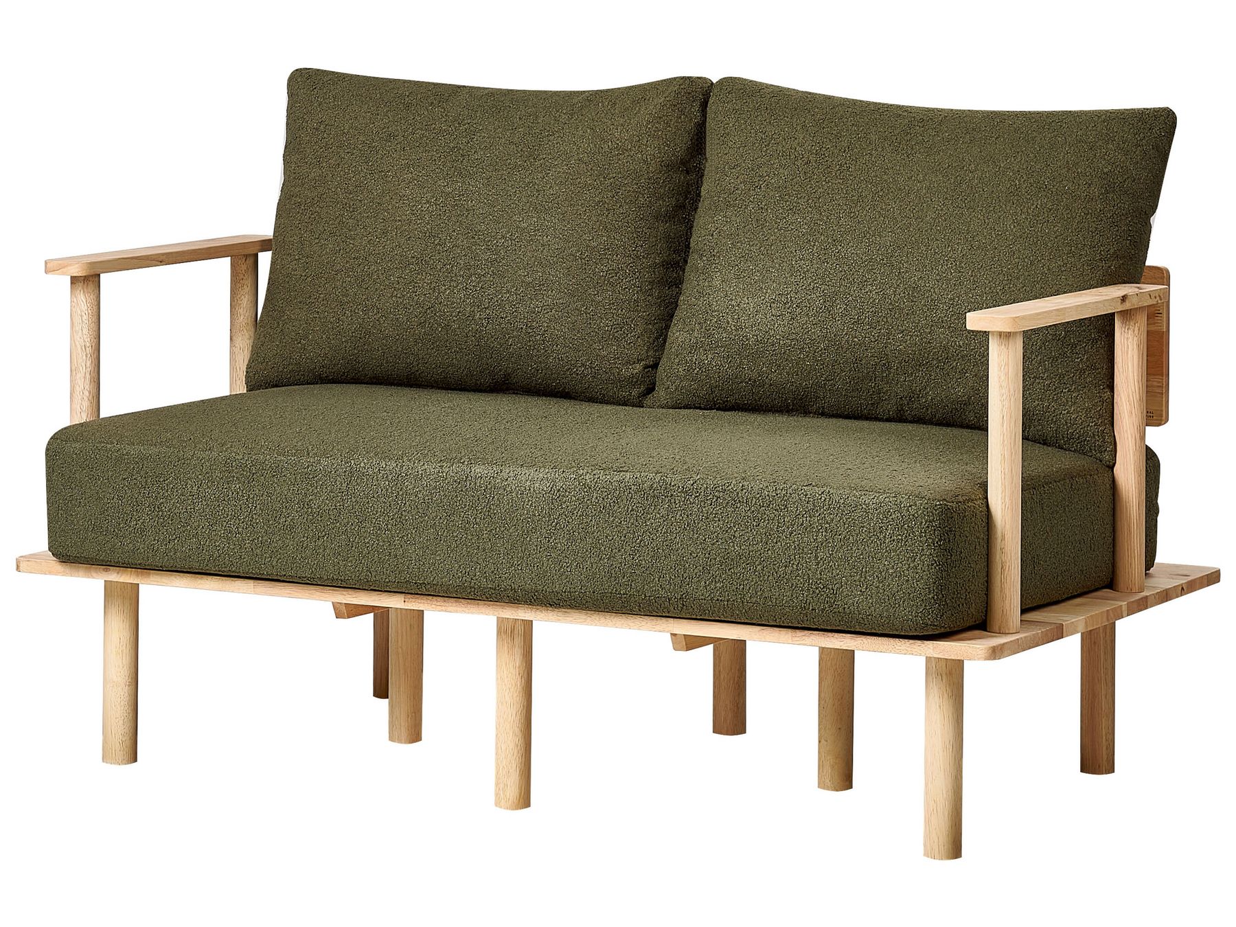 2 Seater Boucle Sofa Dark Green ASKER