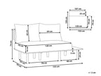 2 Seater Boucle Sofa with Table Beige SALO