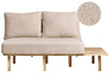 2 Seater Boucle Sofa with Table Beige