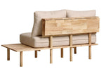2 Seater Boucle Sofa with Table Beige SALO