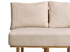 2 Seater Boucle Sofa with Table Beige SALO