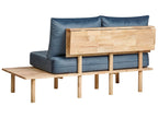 2 Seater Fabric Sofa with Table Blue SALO