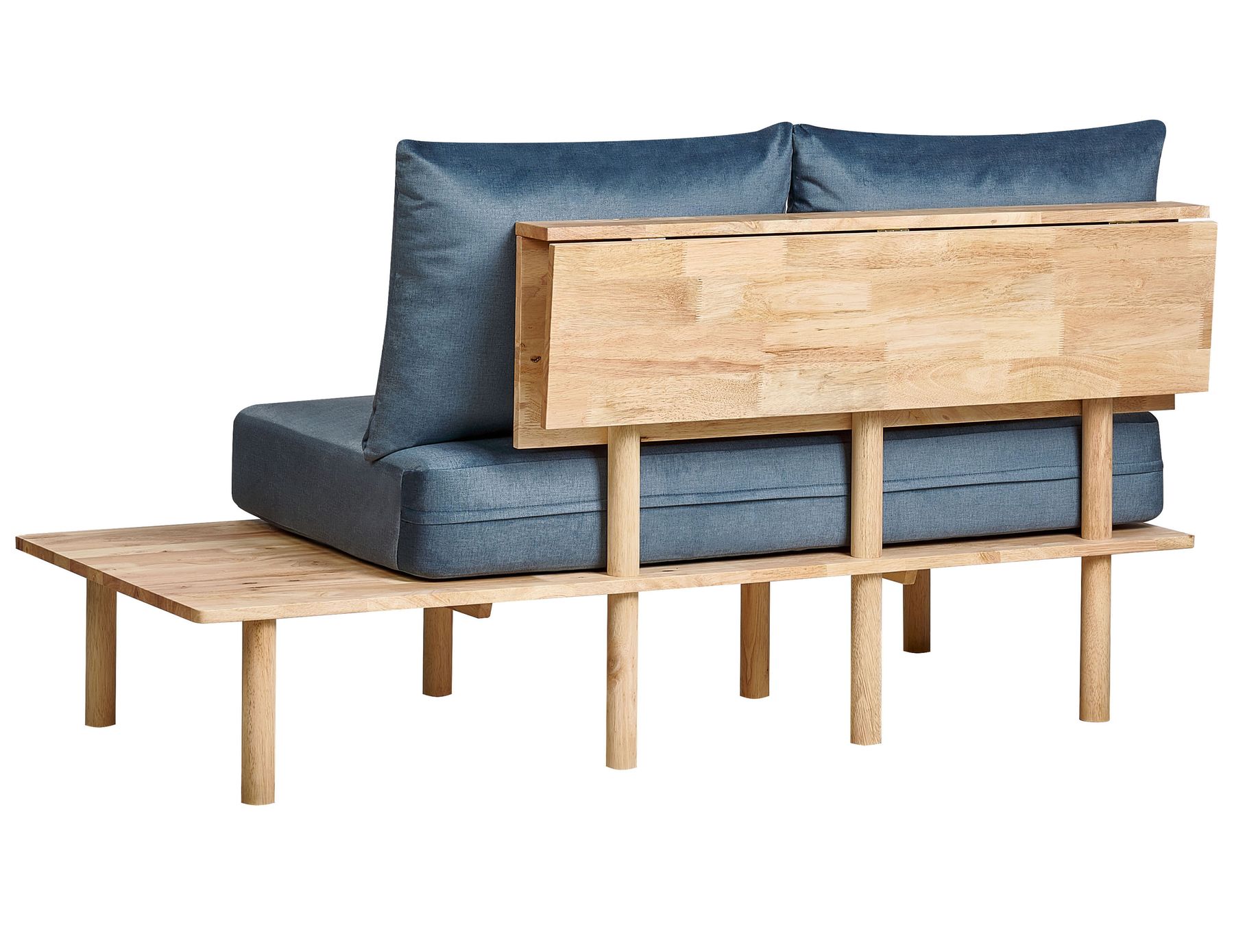2 Seater Fabric Sofa with Table Blue SALO