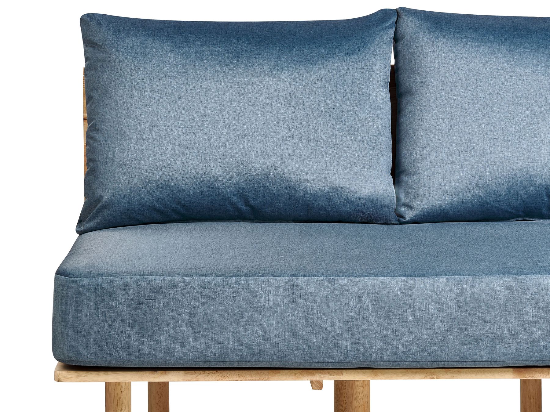 2 Seater Fabric Sofa with Table Blue SALO