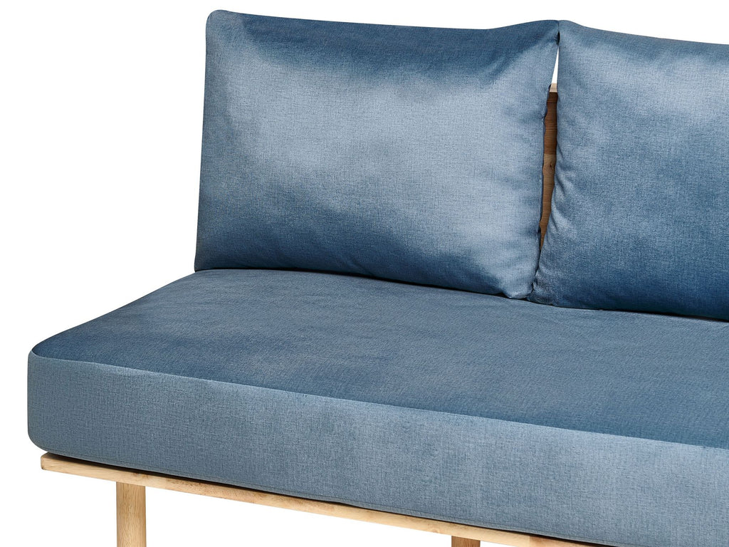 2 Seater Fabric Sofa with Table Blue SALO