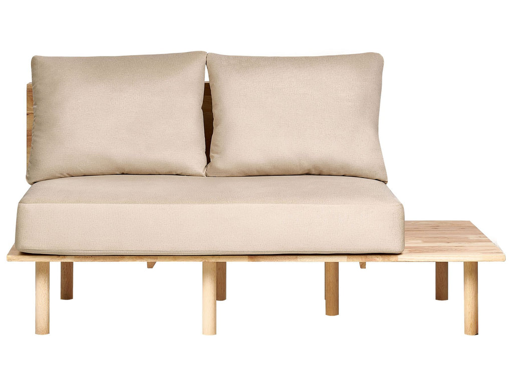 2 Seater Fabric Sofa with Table Beige SALO