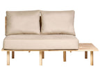 2 Seater Fabric Sofa with Table Beige SALO