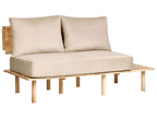 2 Seater Fabric Sofa with Table Beige SALO