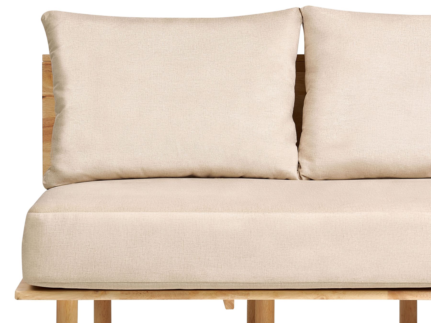 2 Seater Fabric Sofa with Table Beige SALO