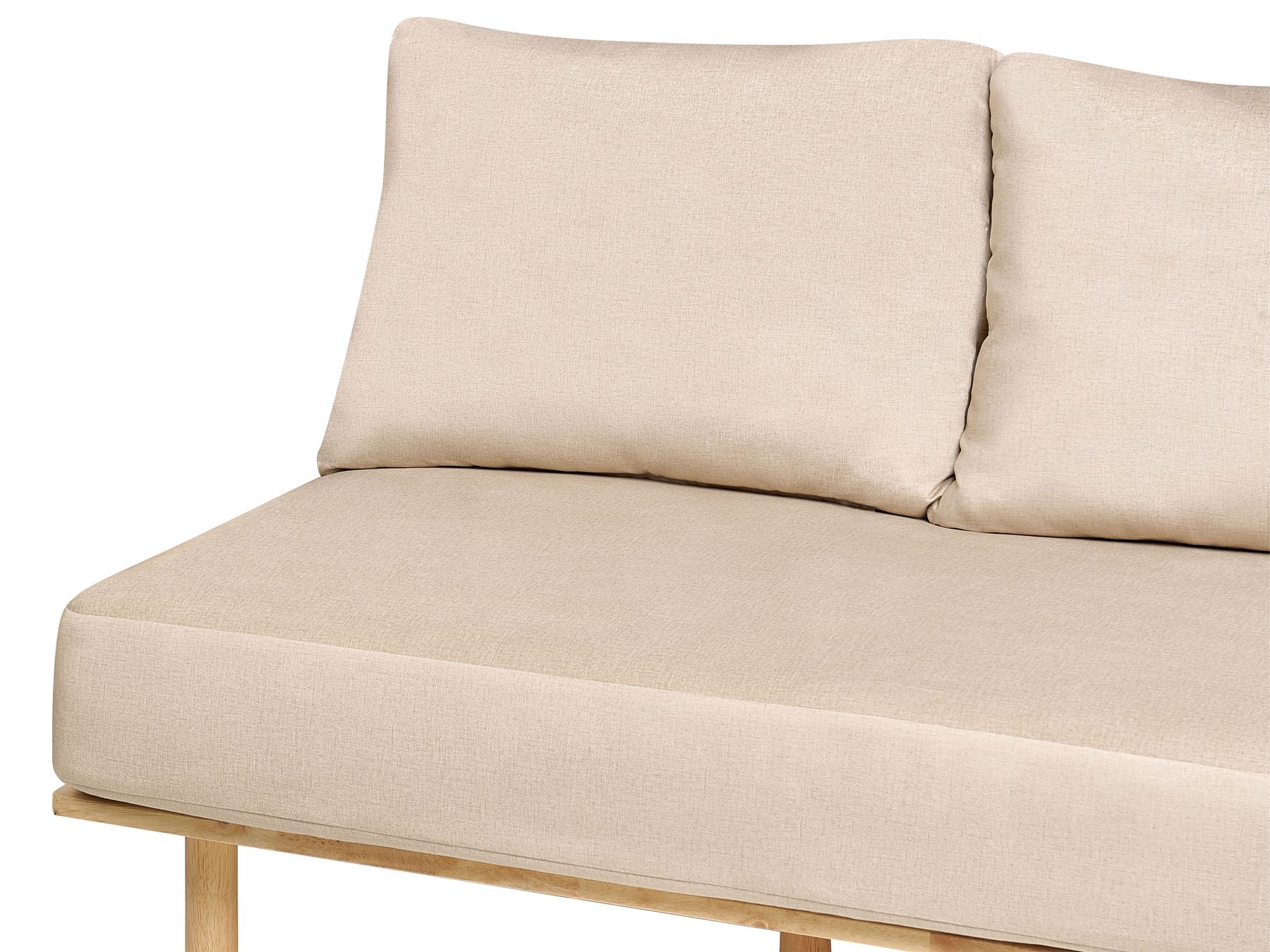 2 Seater Fabric Sofa with Table Beige SALO