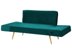 Sofa Bed SAARELA Velvet Emerald Green 2 Seater