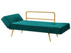 Sofa Bed SAARELA Velvet Emerald Green 2 Seater