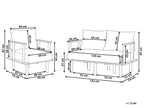 Fabric Living Room Set Beige ASKER