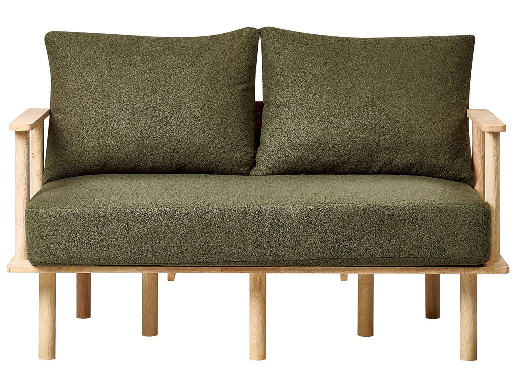 Boucle Living Room Set Dark Green ASKER