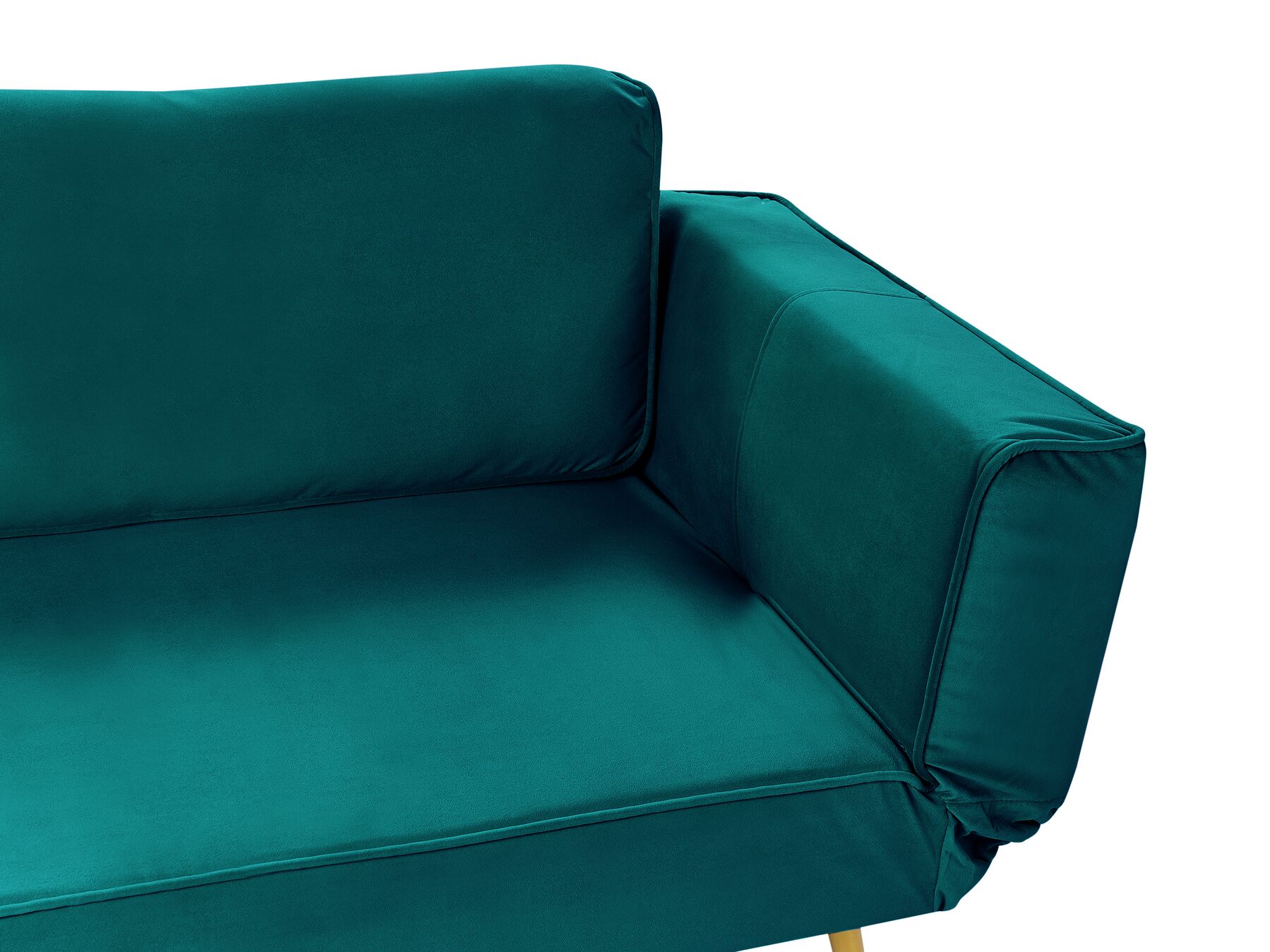 Sofa Bed SAARELA Velvet Emerald Green 2 Seater