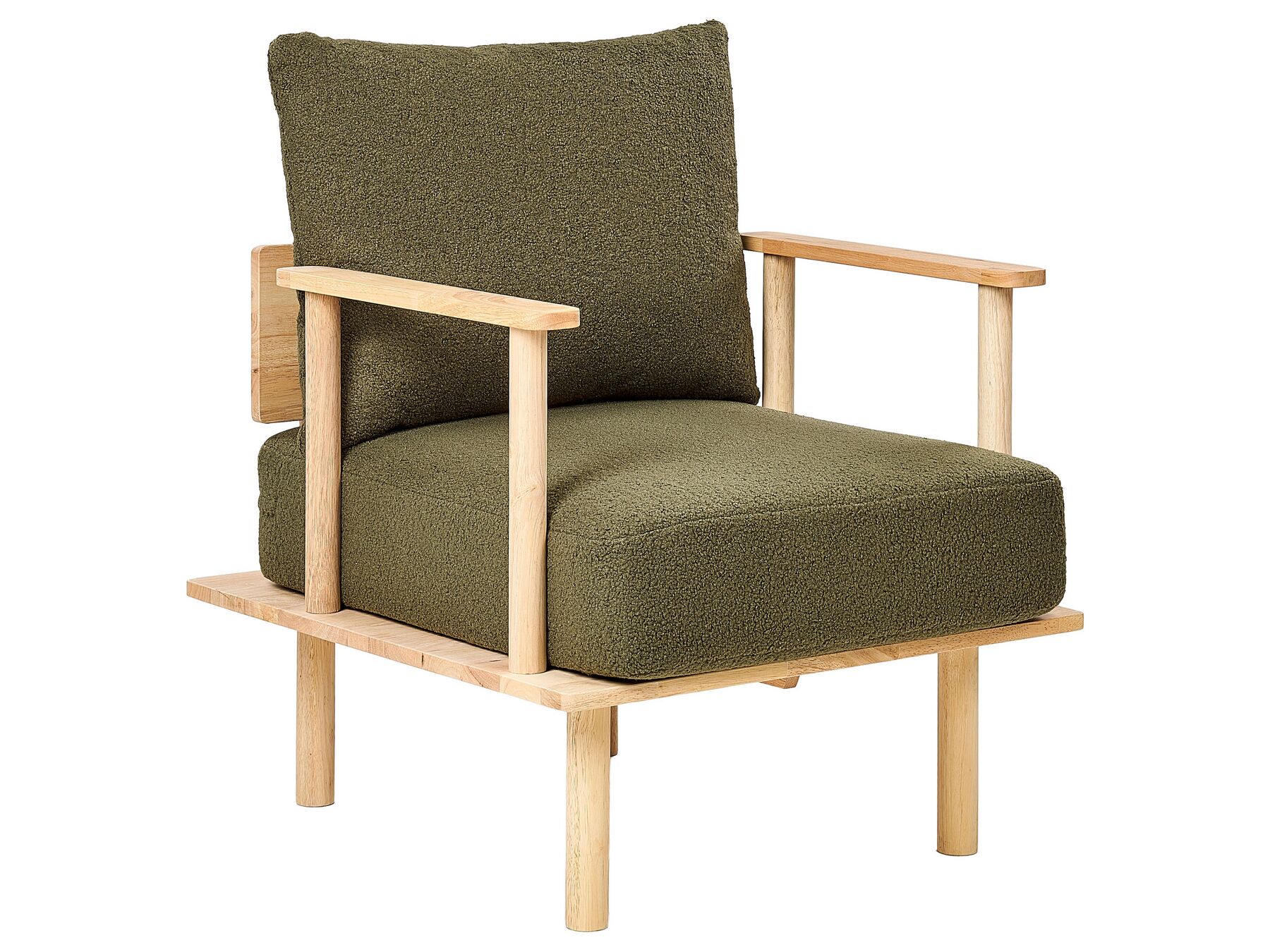Boucle Living Room Set Dark Green ASKER
