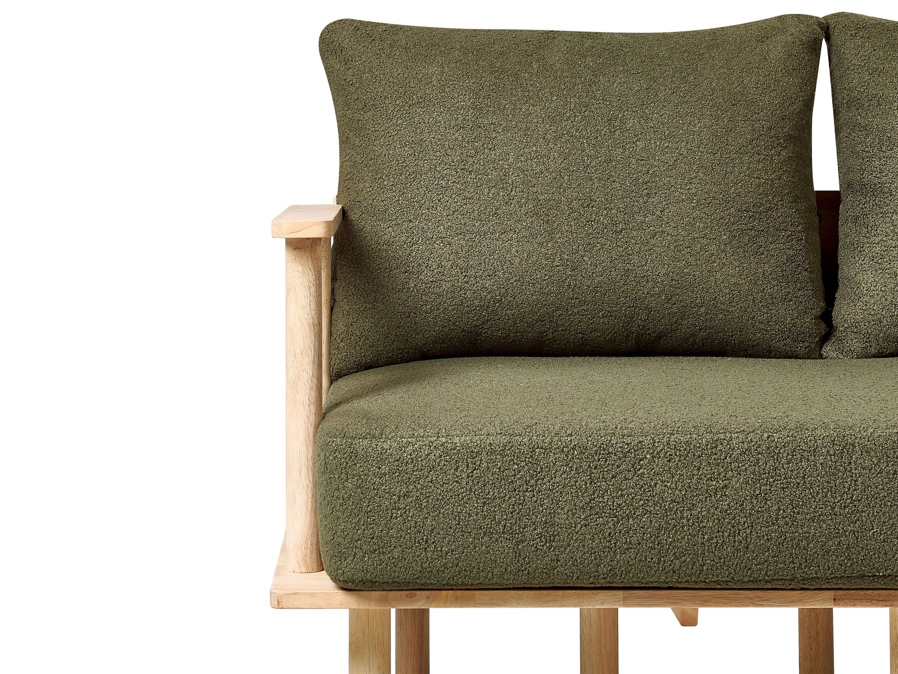 Boucle Living Room Set Dark Green ASKER