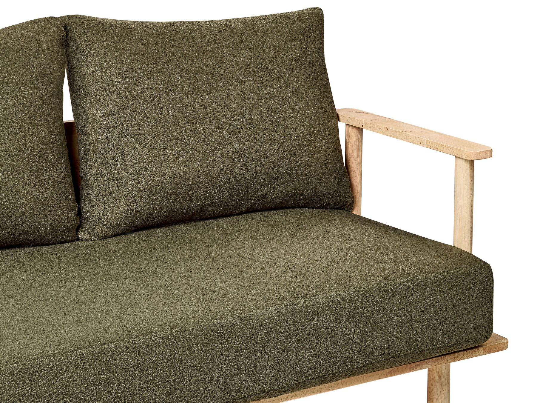 Boucle Living Room Set Dark Green ASKER